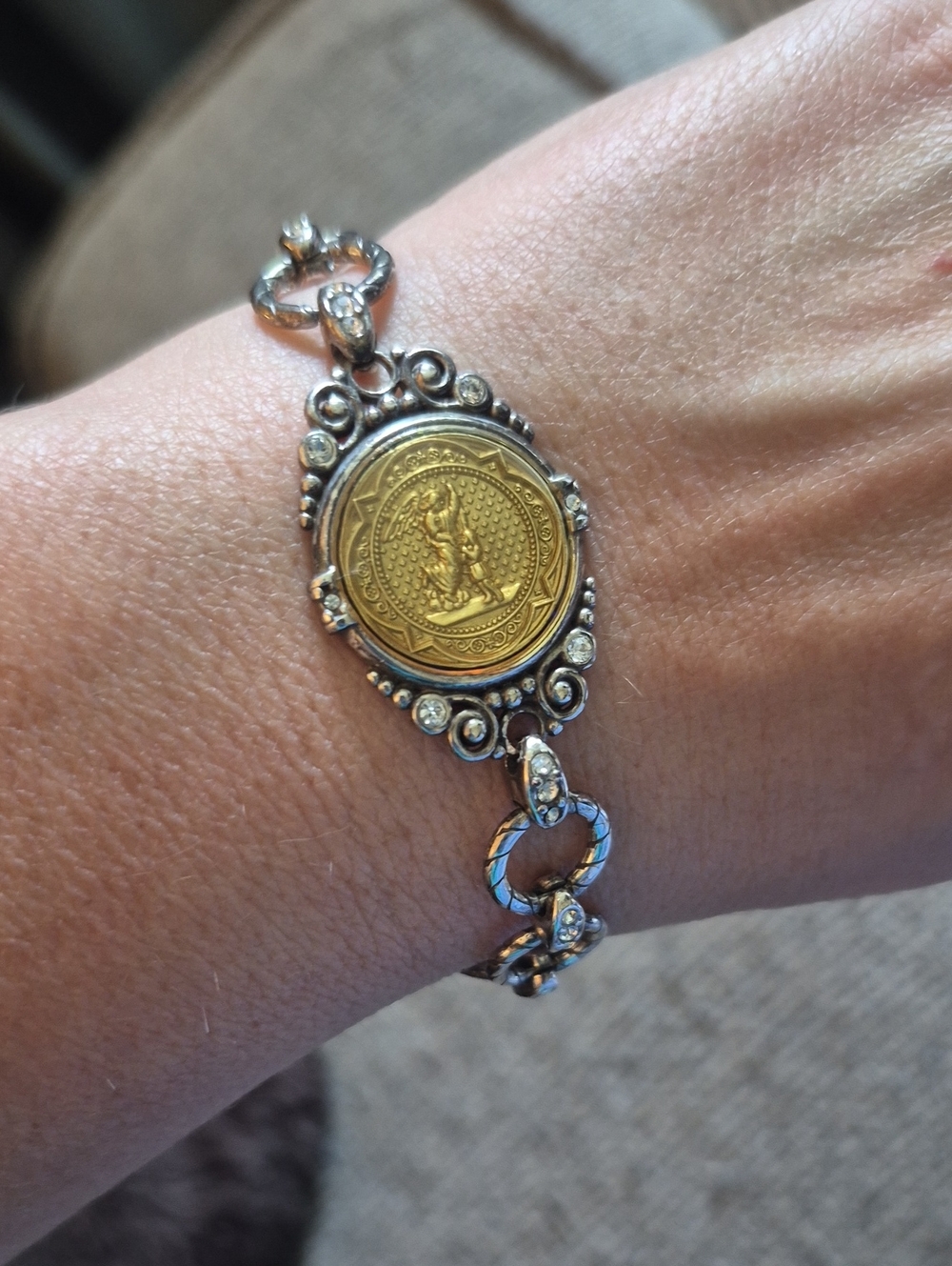 Brighton Devotion Blessed Charm Coin Bracelet Retired Rare